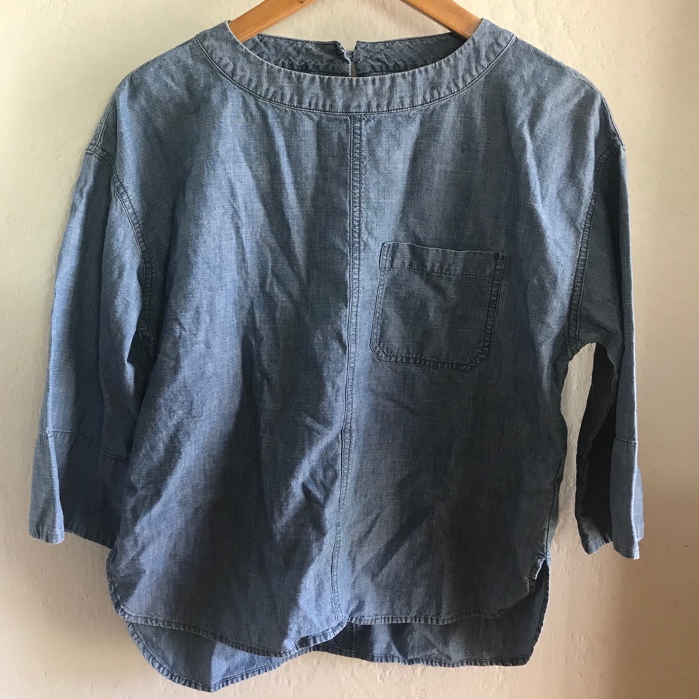 J. Crew Chambray popover pocket sz Small